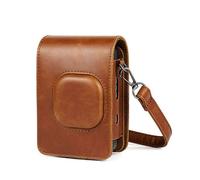 (Artistic Brown) Fujifilm Mini Liplay Hybrid Instant Camera Leather Travel Bag with Removable