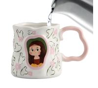 Artistic Ceramic Mug - Kitchen Novelty Mugs, 380ml Hot Chocolate Mugs with Comfort Handle, Drinking Mug for Afternoon Tea, Decorative Cup, Drinking Cup for Home, Office, Travel and Camping