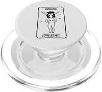 Artistic Drawing Capricorn Loyal as Hell Zodiac PopSockets PopGrip para MagSafe