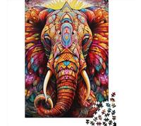 Artistic Elephant Animals Puzzle Imposible,desafío for Adults Entretenimiento Creativo 1000 Piezas Obra De Arte De Juego De para Adultos, Regalos A Partir De 14 Años 1000pcs (75x50cm)
