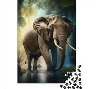 Artistic Elephant Animals Puzzle Imposible,desafío para Adultos Juego Educativo 1000 Piezas Obra De Arte De Juego De para Adultos, Regalos A Partir De 14 Años 1000pcs (75x50cm)