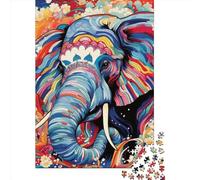 Artistic Elephant Animals Puzzles Imposible,desafío for Adults Juego Educativo 1000 Piezas Obra De Arte De Juego De para Adultos, Regalos A Partir De 14 Años 1000pcs (75x50cm)