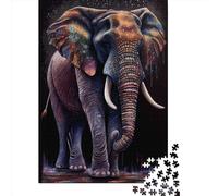 Artistic Elephant Animals Rompecabezas Imposible,desafío for Adults Entretenimiento Creativo 1000 Piezas Obra De Arte De Juego De para Adultos Y Niños A Partir De 12 Años 1000pcs (75x50cm)