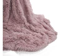 Artistic Fashionista Limited Manta de pelo largo sintético, felpa, suave, cálida, para sofá, cama, manta de día, alfombra o funda de sofá, cama doble, 150 x 200 cm, Rosa