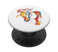 Artistic Horse Girl Lineart Pony Horse Riding PopSockets PopGrip Adhesivo