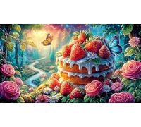 Artistic Pastel with Flowers and Frutas Puzzle de 1000 Piezas - Juego edugatoivo diFícil & Estimulante Regalo para Adultos y niños 75x50/1000pcs
