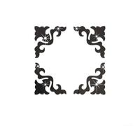 Artistic PS Board Wall Stickers Custom Mirror Decals for Bedroom and Home Decor (negro)