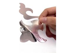 Artistic PS Board Wall Stickers Custom Mirror Decals for Bedroom and Home Decor (plata)