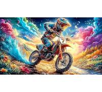 Artistic-Watercolor-Painting-of-a-Classic-Motorcycle 1000 Piezas Puzzle Educativo para Adultos Desafiante Papel Reciclado Idea 70x50/1000pcs