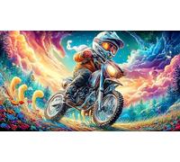 Artistic-Watercolor-Painting-of-a-Classic-Motorcycle Puzzle de 1000 Piezas para Adultos Juego Educativo relajación Papel Reciclado Desafiante Regalo 70x50/1000pcs