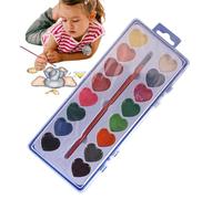 Artistic Watercolor Palette - Heart Shaped Paint Set, High Pigment Density, Compact Travel Case, Creative Hobby Supplies | Gift Painting Set For Kids Adults Professional Artists School Students