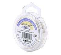 Artistic Wire 41 mm Alambre de Cobre de Color Chapado en Plata Resistente al deslustre, Plateado, 26 Gauge, 30 yd