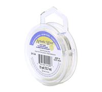 Artistic Wire 51 mm, Alambre de Cobre de Color Chapado en Plata de Calibre 0.51 mm, Resistente al deslustre, 15 yardas/45 pies, Plateado, 24 Gauge, 15 yd, 45