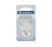 Artistic Wire Beadalon 338B-023 - Extremos de cable plegables, placa plateada