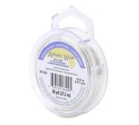 Artistic Wire Beadalon Alambre para Manualidades (Calibre 30, 27,4 m, no se deslustra), Color Plateado