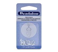 Artistic Wire Beadalon Pinch Bail 10 mm sin níquel chapado en plata, 10 unidades