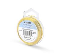 Artistic Wire Beadalon Rollo de Alambre para Manualidades (Calibre 20, Recubrimiento Protector, 13,7 m), Color latón Claro