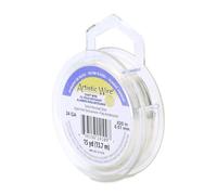 Artistic Wire 51 mm, Alambre de Cobre de Color Chapado en Plata de Calibre 0.51 mm, Resistente al deslustre, 15 yardas/45 pies, Plateado, 24 Gauge, 15 yd, 45