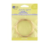 Artistic Wire, Calibre 16, color dorado, 10 pies (3,05 m) alambre para manualidades
