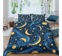 ArtisticCosmicDesign Funda de Edredón Microfibra Suave 3 Piezas Compuesto Estampado 3D ArtisticCosmicDesign Funda Edredon con Fundas de Almohada Transpirable for familia Super king（260x220cm）