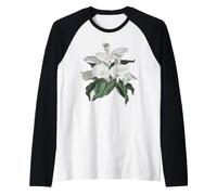 Artístico Crema Blanco Calla Lirios Ramo Aislado Camiseta Manga Raglan