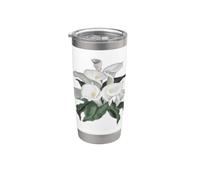 Artístico Crema Blanco Calla Lirios Ramo Aislado Vaso térmico de acero inoxidable de doble pared