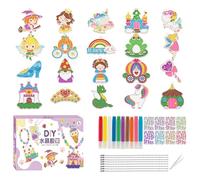 artísticos de pintura de, kit de pintura de, juguete colgante de pintura de pegamento, juguete educativo de pegamento de color, sin hornear para cumpleaños de niños y niñas