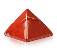 Artistone 1.8 pulgadas de jaspe rojo de cristal Orgón pirámide piedras de chakra talladas piedras preciosas positivas generador de energía Reiki cristales curativos piedra metafísica meditación
