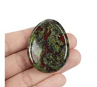 Artistone Dragon Blood Stone Crystal Thumb Worry Stone para la ansiedad Corte a mano Crystal Pocket Palm Stone para aliviar el estrés, meditación Reiki, gota de agua moldeada