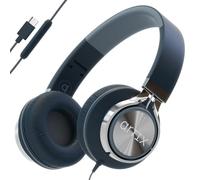 ARTIX CL750 - Auriculares con cable USB C con micrófono y control de volumen, auriculares de computadora con aislamiento de ruido, auriculares supraaurales con cable, auriculares enchufables para