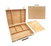 ARTIX PAINTS Caballete de Madera Premium de almacenamiento y paleta para dibujar dibujar y pintar A