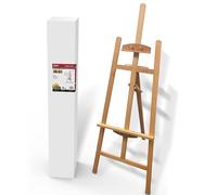 ARTIX PAINTS Caballete Pintura 142 CM Natural Caballete Óleo Acuarela Trípode Soporte Portátil Estudio Manualidades