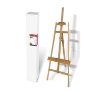 ARTIX PAINTS Caballete Pintura 147 CM Natural Caballete Óleo Acuarela Trípode Soporte Portátil Estudio Manualidades