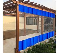 Artiz Cerramiento De Vinilo Transparente para Patio, Cortinas De Vinilo Resistentes para Exteriores De 24 Oz, Paneles De Lona Impermeables con Ojales, para Patio, Pérgola, Porche(2.4x2m)