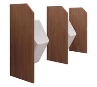 Artiz Los urinarios están Separados, Pantalla de privacidad del urinario Masculino montado en la Pared con código de ángulo de Acero Inoxidable Tabique de Pantalla Protectora del baño(marrón,3PCS)
