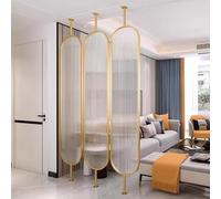 Artiz Panel Divisor De Ambientes De Vidrio Templado, Mampara Divisoria De Vidrio Translúcido Poste Moderno De Un Solo Panel para Crear Privacidad(3 Panels,170x50cm/66.9x19.7in)