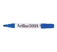 Artline 500A - Rotuladores de borrado en seco (punta cónica, 2 mm, 6 unidades), color azul