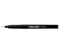 Artline A2001 - Lote de 200 rotuladores de punta fina (tinta a base de agua, punta de 0,4 mm, trazo de 0,4 mm, 12 unidades), color negro