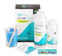 Artline Epoxy Resin Kit de resina epoxi Artline Crystal, transparente 2K, de poco olor, sin burbujas de aire, para madera, joyería, mesas de río, imprimación y fabricación de moldes