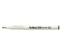ARTLINE - Lote de 3 bolígrafos de fieltro permanente permanente indeleble punta 0,6 mm, color negro