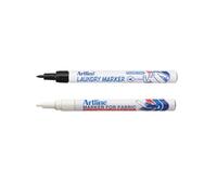 Artline - Marcador de tela en blanco y negro Marcador para ropa (2 unidades)