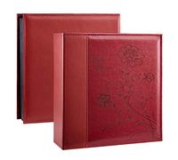 Artmag - Álbum de fotos para fotos de 4 x 6 pulgadas, cubierta de piel de gran capacidad para fotos de boda o familia, para fotos horizontales y verticales de 4 x 6 con páginas blancas
