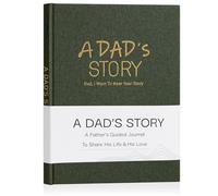 Artmag Diario de historias de vida de papá, libro de recuerdos familiares de lino, tapa dura para que papá comparta sus recuerdos, con más de 250 preguntas rápidas, regalo para cumpleaños, día del