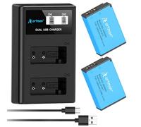 Artman LP-E17 Batería 1300 mAh y USB-C Dual LCD Cargador Kit Compatible con Canon EOS R8, R10, RP, Rebel SL3, SL2, T8i, T7i, T6i, T6s, EOS M3, M5, M6, EOS 200D, 77D, 750D, 760D, 800D, 8000D (2