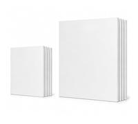 Artme Lienzos preestirados 8 piezas (24x30CM-4pk, 30x40CM-4pk) de artista/ 280GSM 100% algodón/blanco/triple imprimado/libre de ácido/grano medio/ 1.7cm - acrílico/aceite