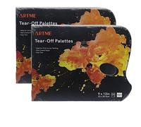 ARTME Paletas de Pintura de Papel Desechables 36 Hojas 23x20,5cm - 2 Piezas/Arrancar Paleta Papel/ 50g Papel Recubierto De Cera con Orificio para El Pulgar- Acrílicos, Pinturas Al Óleo & Acuarelas