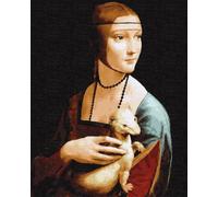 Artnapi Pintura por números Adultos con marco | La dama del armiño Leonardo da Vinci | Kit para principiantes y adultos | pinturas acrílicas y pinceles incluidos | lienzo de 40x50cm