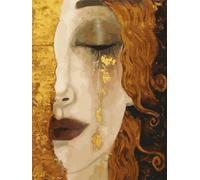 Artnapi Set de Pintura de Diamantes 5D DIY | Pintura de Diamantes Imágenes | Gustav Klimt. Lágrimas doradas 30 x 40 cm | Pintura con diamantes en mosaico para decoración del hogar