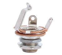 ARTOCT Conector de Entrada Mono de 10 Piezas, Conector Jack de Montaje en Panel de 6,35 Mm para bajo de Guitarra Eléctrica, con Conexión Estrecha y Larga Vida útil