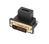 ARTOCT Convertidor de Interfaz Multimedia HD a DVI, Diseño de Codo | ABS duradero y materiales metálicos, Ideal para proyectores, Se adapta a portátiles, Fácil conexión, Menos espacio para el